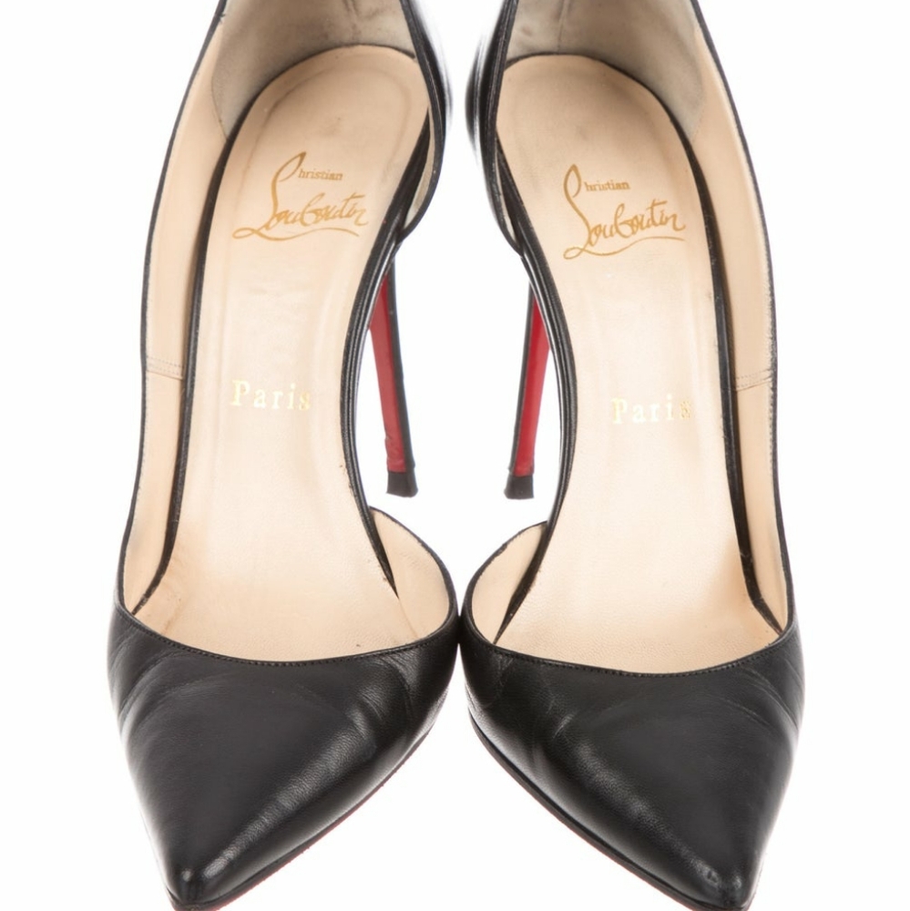 Christian Louboutin Pointed-Toe Leather Pumps